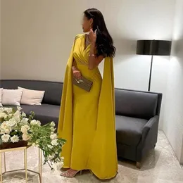 Partykleider ANGELSBRICEP V-Ausschnitt, Abschlussball, lange Cape-Ärmel, geraffte saudische Frauen tragen formelle Abendkleider für besondere Anlässe