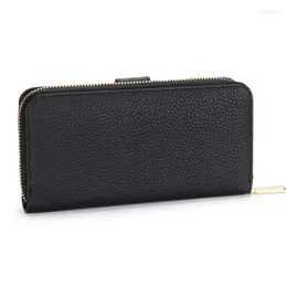 Wallets COMFORSKIN Full Leather Wallet Women's Genuine Long Simple Bag 2023 First Layer Clutch