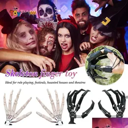 Party Favor Halloween Sardical Fingers Scarry Fałszywe szkielet ręce Realistyczne wystrój RRB15835 DROP DOBRY DOMOWA DOMOWANIE GARDEN