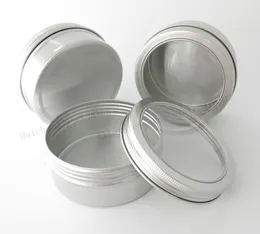 Garrafas de armazenamento 20 x 200g frascos de alumínio com janela Big Case Metal Cosmetic Packaging Recipadores