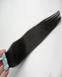 Brazilian remy tape skin human hair extensions PU straight 100g 40pieces 1026 inch Peruvian Hair Indian Malaysia Hair4169661