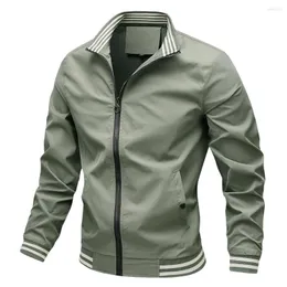 Men's Jackets 2023 Men Baseball Coat Casual Soild Color Windbreaker Outerwear Spring Autumn Thin Bomber Fashion Coats