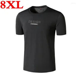 القمصان الخاصة بالرجال الكبيرة بالإضافة إلى الحجم 8xl 2023 7xl 6xl Summer Mens الملابس العلامة التجارية السريعة للتجفيف السريع لأكمام قصيرة من القمصان فضفاضة الرجل