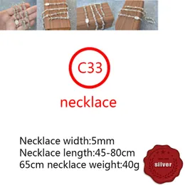 C33 S925 Sterling Silver Necklace مخصصة الأزياء الشرير Hip Hop Style الإبداعية متعددة الاستخدامات الرجعية الخيزر