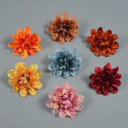 25st Silk Fall Dahlia Flowers Aritificial Flowers Chrysanthemum Heads Real Touch Wedding Home Decoration
