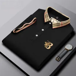 Herr plus tees polos high end brodered kortärmad bomullspolo skjorta män s t shirt koreanska modekläder sommar lyx topp