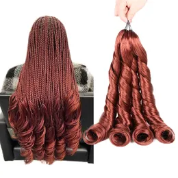 24 Inch Pony Style Hair Loose Curly Spiral Curls Hair Attachment Spanish Extensions French Curl Braiding Hair