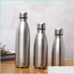 Water Bottles 0.35L 0.5L 0.75L Cola Bottle Stainless Steel Shape Singlelayer Coke Outdoor Drop Delivery Home Garden Kitchen Dining B Dh2Nj