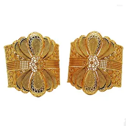Bransoletki bransoletki w kolorze afrykańskim afrykańskim złotym kolorem dla kobiet w Bliskim Wschodzie Nigeryjskie ślubne bransoletki biżuterii