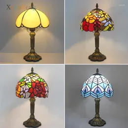 Lampy stołowe Turkish Mozaika żywica do sypialni nocna salon wystrój domu lampka
