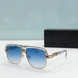 Прямоугольник солнцезащитные очки 991 Кристаллическая золотая рама синие градиентные линзы Мужские очки Sonnenbill Sun Shades Uv400 Коробка WTH