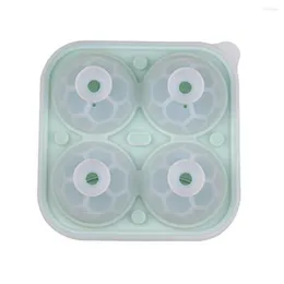 Baking Moulds Ice Ball Tray BPA Free Soft 4 Grids Basketball Shape Quick Cooling Whiskey Maker Long Lasting Cube Mold For Party