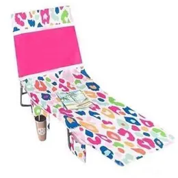 European Microfiber Beach Chair Covers Seaside Leisure Beach Towel Color Leopard Print Digital Printing 75 * 210cm