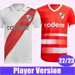 2223 River Plate PINOLA Player Version Fußballtrikots M.BORJA PEREZ Heim Weiß Auswärtstrikot DE LA CRUZ Kurzarmtrikot