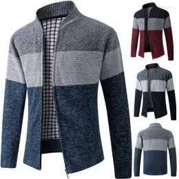 Мужские свитера Weater's Men's Men's Loak Ship Size Casual Knitwear Fashion Baseball Свитер Осень Зимний молнии теплый кардиган