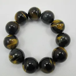 Bracelets de charme atacado 20mm Tiger Eye Gem Stone Stone Braclelet Bracelete de jóias naturais 2pcs/lote