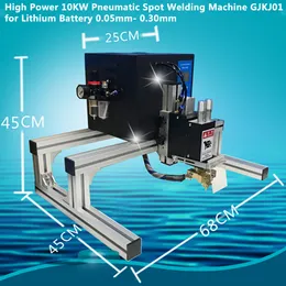 10KW Pneumatic Spot Welding Machine GJKJ01 High Power 18650 Welder 0.05mm- 0.30mm 24 Hours Work Continuously for Lithium Battery Soldering Repairing Tools