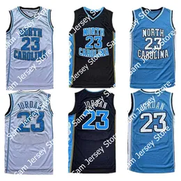 Men Basketball Jerseys NCAA North Carolina Tar Heels 23 Michael zszyte koszulka unc college man czarny biały niebieski