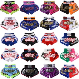 Boxing Trunks Muay Thai Shorts Top Quality Fight Kickboxing MMA Pants Men Womens Kids Embroidery Sanda Martial Arts Training Equipment 230331