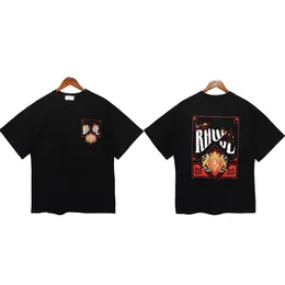 男性TシャツRhudeシャツメンズTシャツデザイナーTシャツプリントストリートウェアアウトドアファッションシャツ短袖