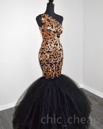 2023 ASO ASO ebi Black Mermaid Prom Dress Lace Tulle Sexy Evening Party Second Second Disparty Condragement Dresses Robe de Soiree ZJ2481