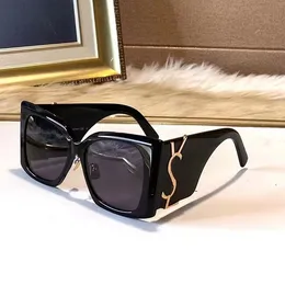 Cats Eye Sunglasses M119 European and American Frame UV Resistant Sunglasses Womens Large Frame Square Letter Y L Plate Outer Frame Hip Hop 2024