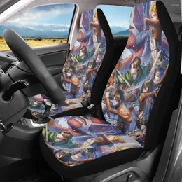 Coprisedili per auto Titan Japanese Anime Attack Stampa Accessori comodi Fodera per cuscino per veicoli antiscivolo spessa