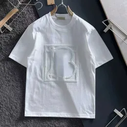 Летняя футболка с короткими рукавами мужчина женская толстовка Burb Designer Tshirt Cround Neck Pellover Polo Tee Cotton Fuse Fort
