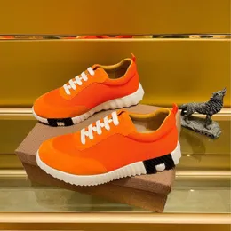 Mode studsande män casuals skor mjuk botten löpande sneaker Italy populärt elastiskt band lågt toppväv kalvskinn andas designer casual sportskor box eu 38-45