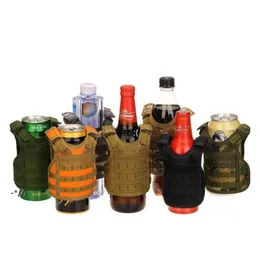 Drintware Handle New7 Color Mini Tactical Vestical Molle Vests Wine Bottle Builder Cooler Collable RRA9192 DROON DROONING H DHYAP