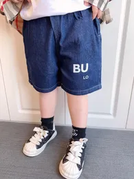 Kid Denim Shorts Baby Designer Strandhose Jeans Kleinkind Badehose Luxus Sommer mit Taschenbuchstaben