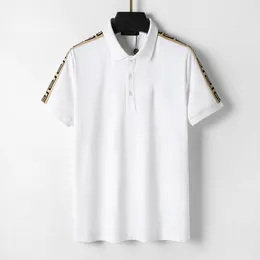 رجال Polos Summer Shirt Clothing Cotton Cotton Shirt Sleeve Business مصمم مخطط عارض