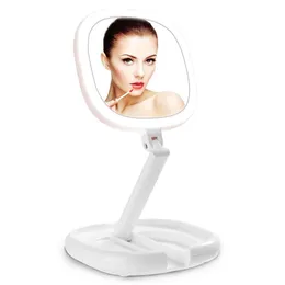 Makeup Mirror, Beautifive Double Sided Magnifying Mirror, Vanity Mirror with Lights, Smart Design with Brightness amp Angle amp Height Adjus