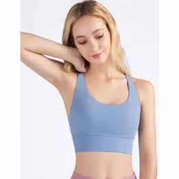 Gymkläder vnazvnasi 2023 tyg nylon andningsbara kvinnor yoga toppar bh fast färg och sexig sport slitage utomhusövning kläder