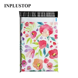 Mail Bags Flower Pattern Clothing Courier 50pcs/mycket Plastic Self Seal In Fashion Cartoon Waterproof Envelope 230428