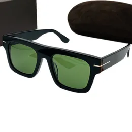 Klassisk unisex bigrim polariserade solglasögon UV400 53-20-140 Italien kvadrat plank Fullrim HD Dark Green Brown Lens Goggles Fullset Design Case