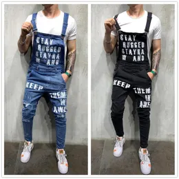 Men's Jeans 2023 Summer Ripped Jumpsuit Fashion Slim Denim Overalls Male Suspender Pants S-3XL Global Drop
