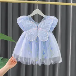Kız Elbise Lzh Prenses Elbise 2023 Yaz Çiçeği Çocuklar İçin Kız Kız Düğünleri 0-4 Yaşındaki Giysiler
