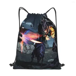 Sacolas de compras atirando Mass Effect ASARI Game Sports Sports Sports Bolsa 3D Backpack Backpack Girls Shoe Shoe Bag