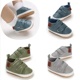 Första vandrare födda babyskor Vintage Leather Boys 'Multi Color Preschool Children's Rubber Sports Sole Non Slip