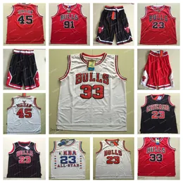 Chicago''bulls''men Jersey 23 MJ 45 Valentine 91 Rodman High School Dennis Michael Denzel College's'nba'city jerseys
