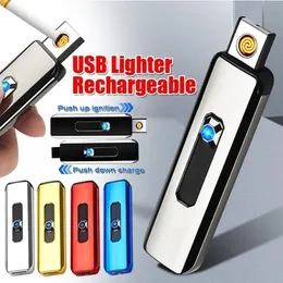 스마트 전기 라이터 참신력 가벼운 야외 환경 보호 도구 USB 충전 용 라이터 플라미터 가스 키 체인 라이터