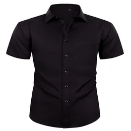 Gentle Short Sleeve Dress Shirts for Men Stretch Casual Button Down Shirt