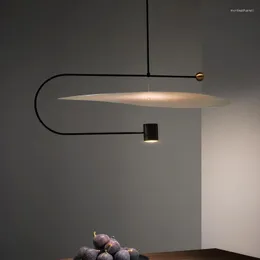 Lampade a sospensione Designer moderno Luci pendenti a led Acrilico Metallo nero per tavolo da pranzo Bancone da bar Lampadario Illuminazione Lustri