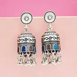 Dingle örhängen vintage etnisk stil jhumka för kvinnor långa tofs klockor tappar afghanska egypten zigenare turkch mode smycken