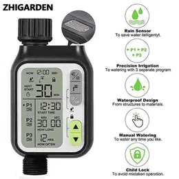 Bewässerungsgeräte Automatisches Bewässerungssystem Gartenbewässerungstimer mit Regensensor 3 separate Zeitprogramme Wasserdichte Bewässerungssteuerung 230428