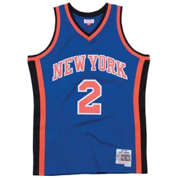 Custom Basketball Jerseys Larry Johnson S-6XL Stitched Mitchell Ness 1998-99 blue Men New York''Knicks''jersey city kids