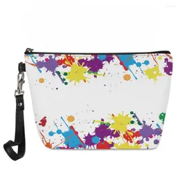 Kosmetiktaschen, Reisen, für Damen, tragbar, professioneller Organizer, Make-up und Kondition, individueller Splash-Art-Graffiti-Druck-Designer