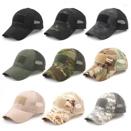 Bisiklet Kapakları Açık Mekan Multicam Kamuflaj Ayarlanabilir Kapak Mesh Taktik Askeri Ordusu Balıkçılık Yürüyüş Basketbol Snapback Şapka