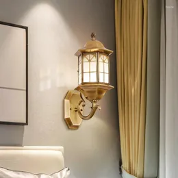 Стеновая лампа ретро открытый свет медный балкон -балкон -двор вилла